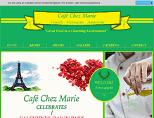 Tablet Screenshot of cafechezmarie.com